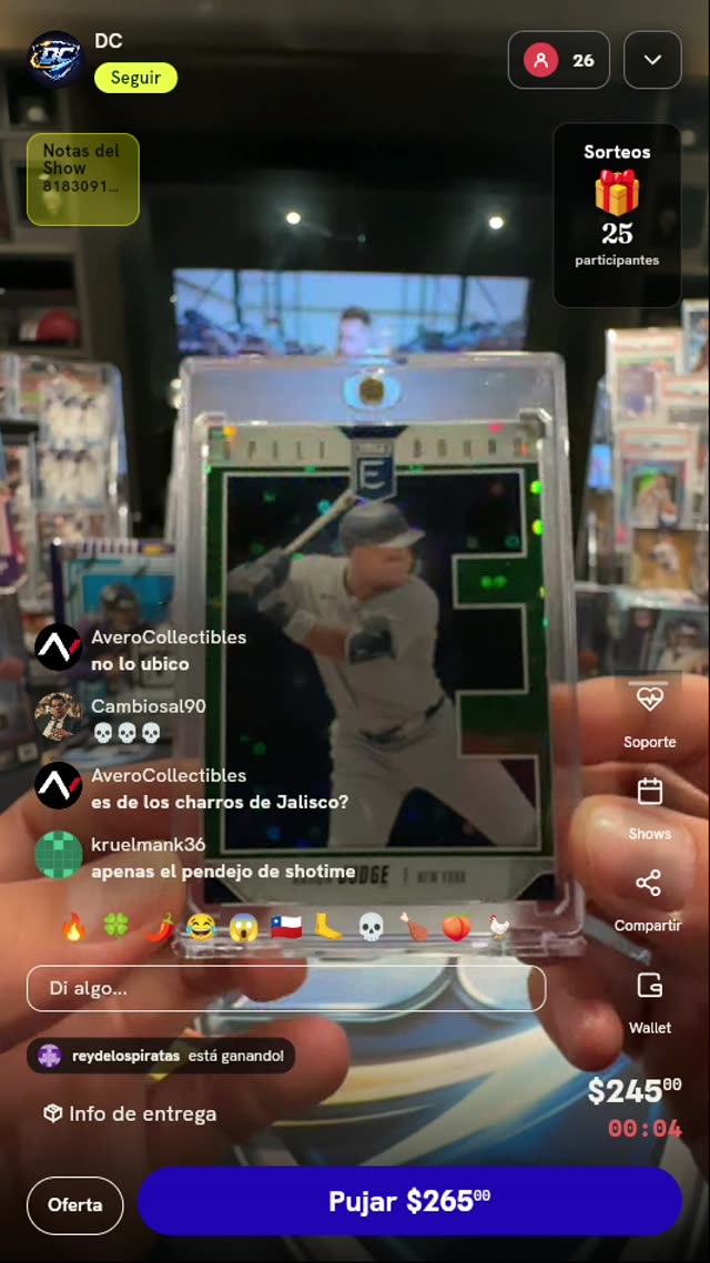 Carta Aaron Judge Donruss Elite Spellbound