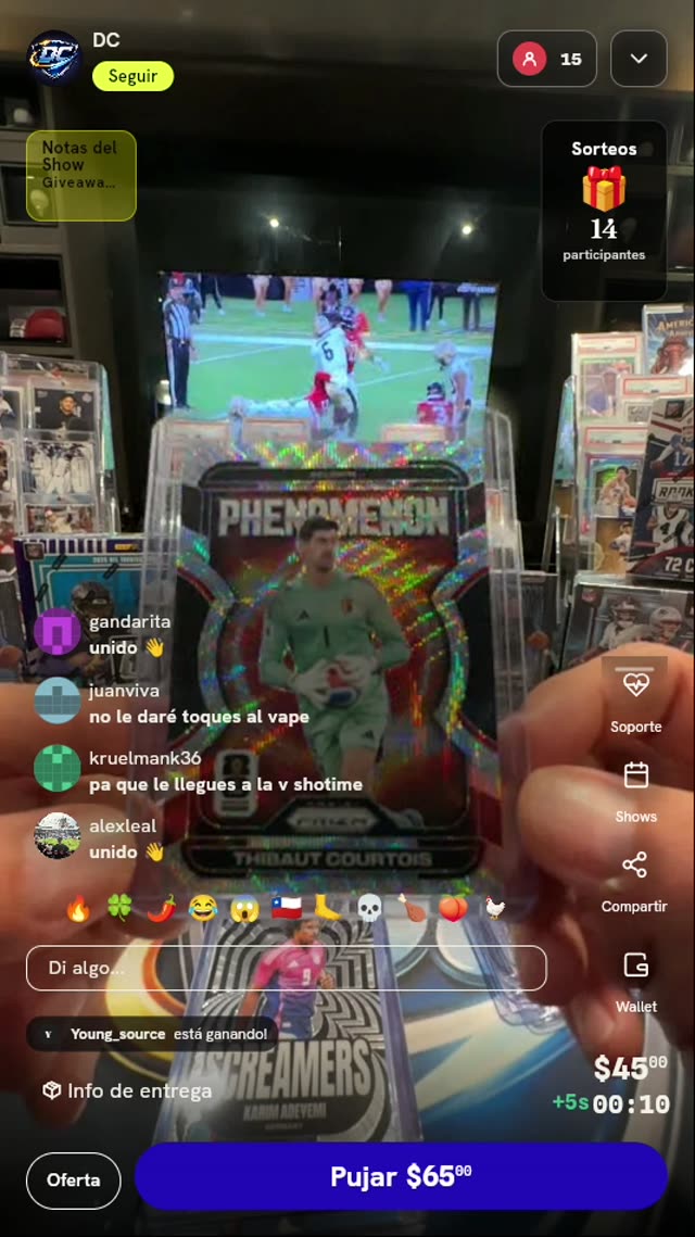 Carta Thibaut Courtois Panini Prizm