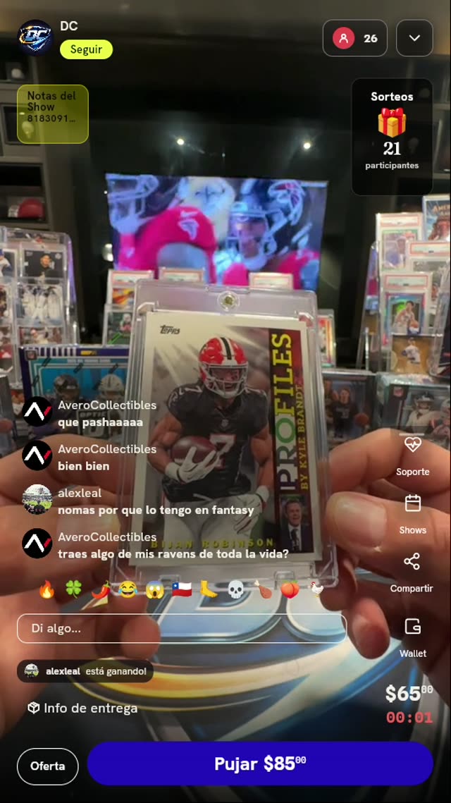 Carta Bijan Robinson Topps Profiles