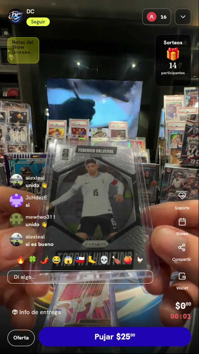 Carta Panini Prizm Federico Valverde