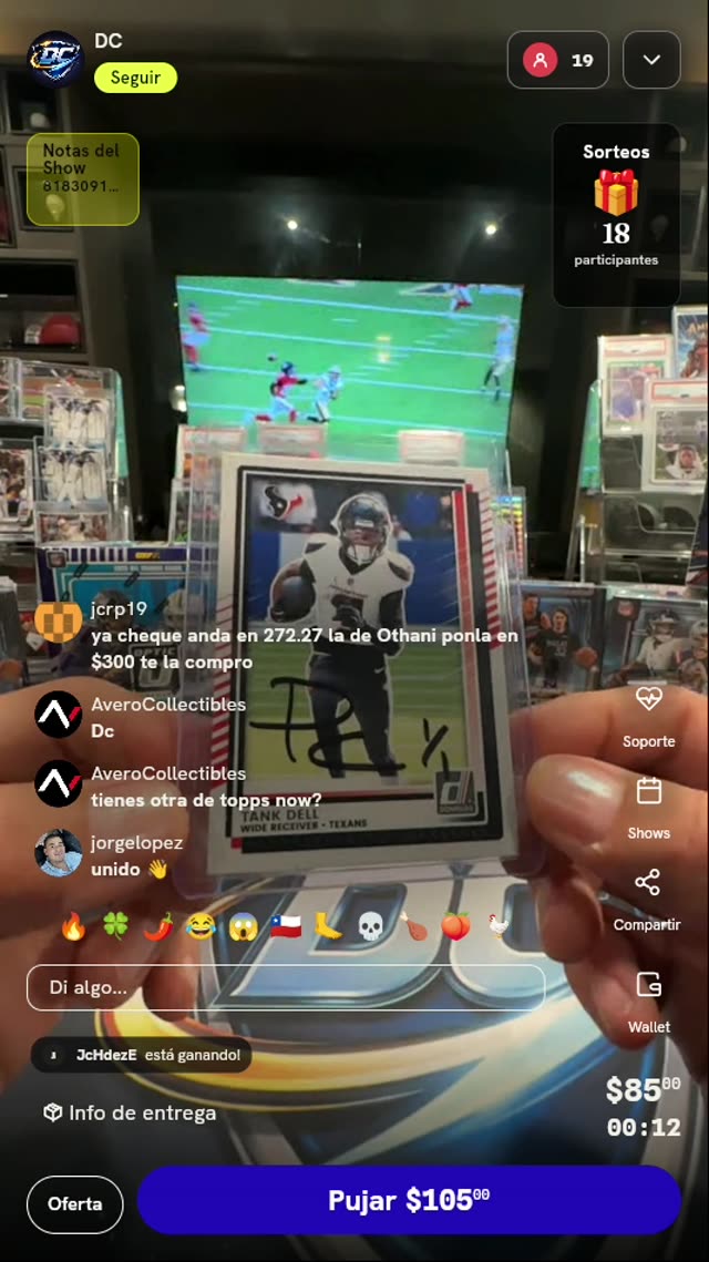 Carta autografiada Tank Dell 1/1