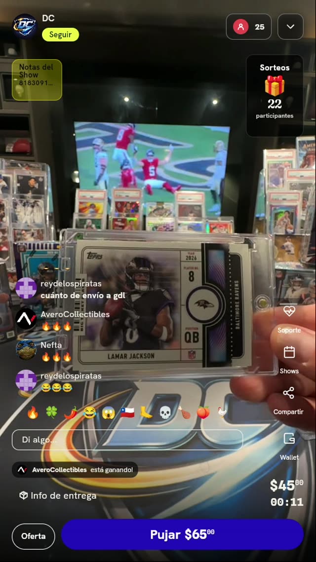 Carta Topps 2026 Lamar Jackson