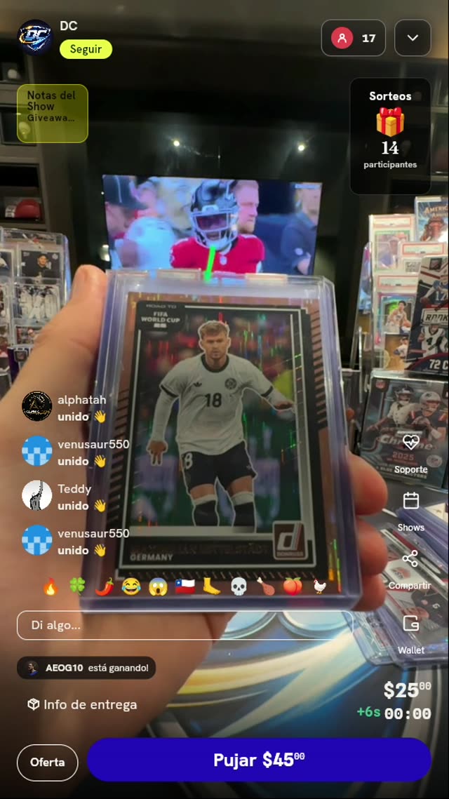 Carta Maximilian Mittelstädt Donruss World Cup