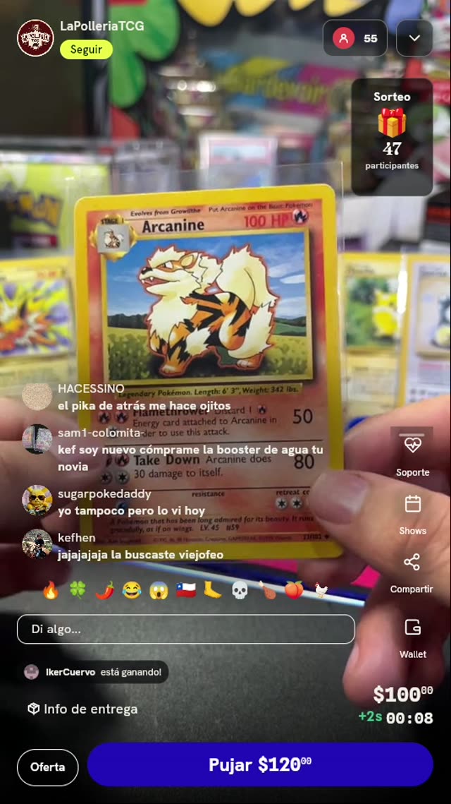 Carta Pokémon Arcanine Base Set