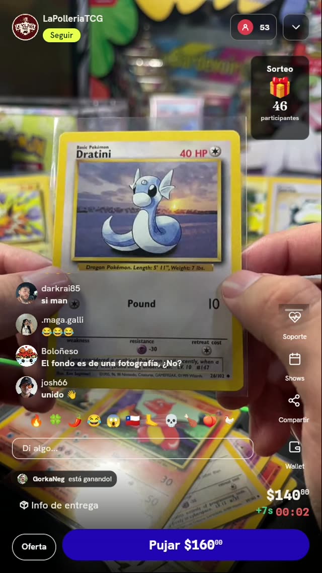 Carta Pokémon Dratini Base Set