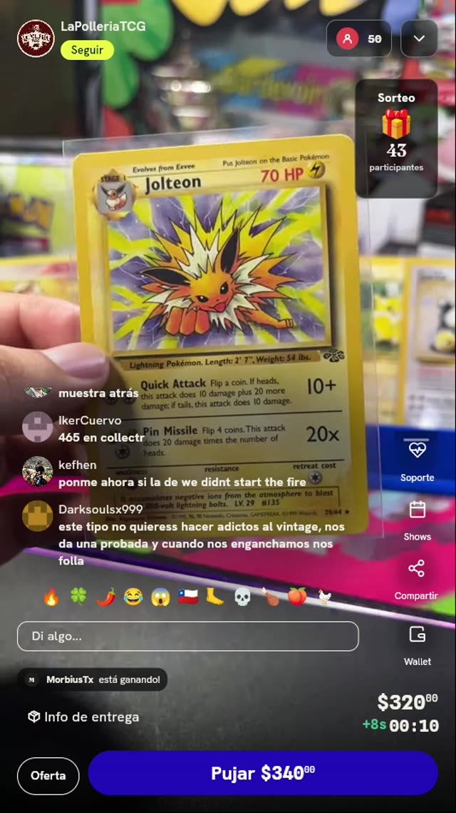 Carta Pokémon Jolteon Jungle 20/64