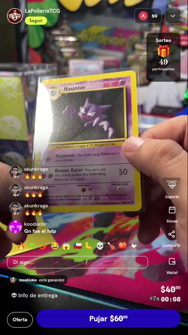 Carta Pokémon Haunter Base Set 2