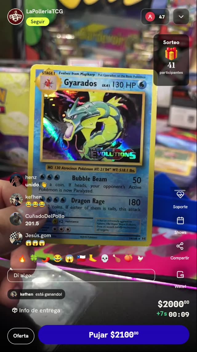 Carta Gyarados Prerelease XY Evolutions