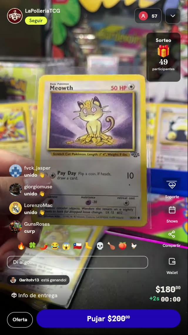 Carta Pokémon Meowth Jungle 56/64