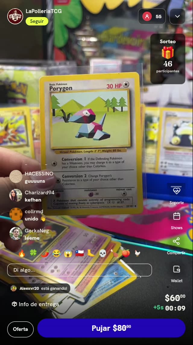 Carta Porygon #39/102 Base Set