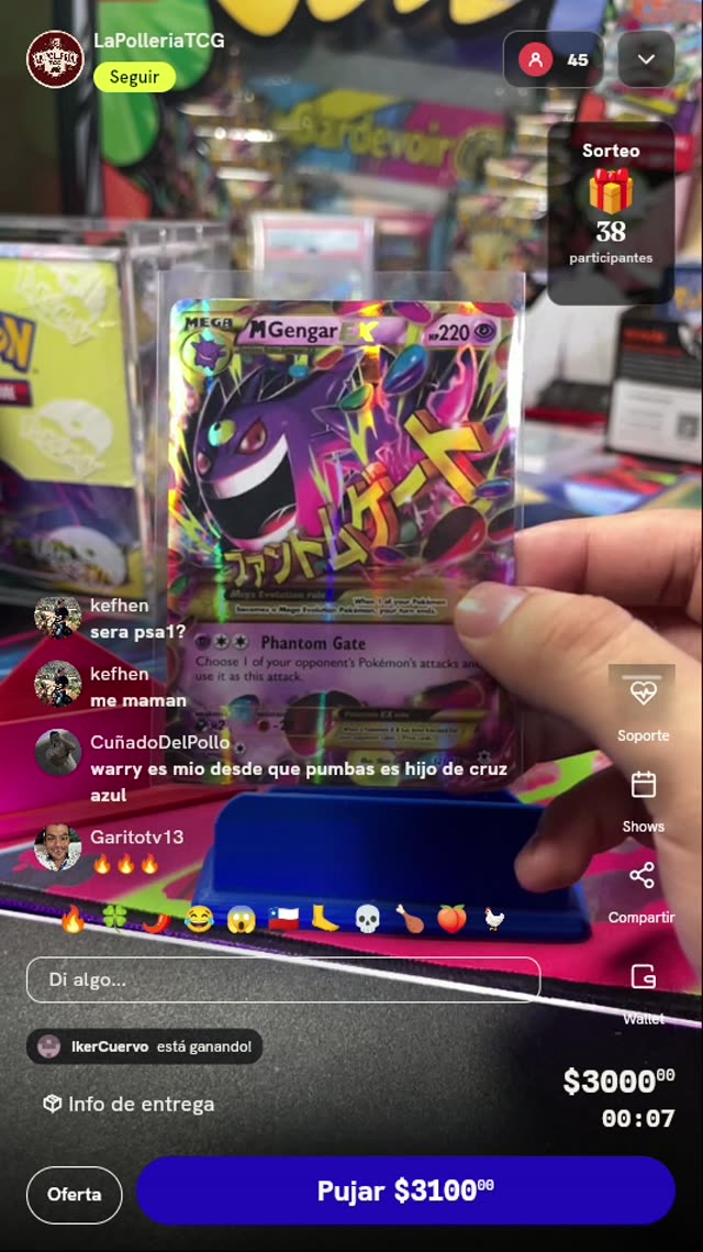 Carta Pokémon M Gengar EX