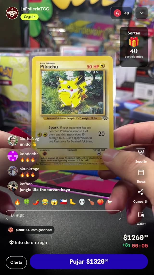 Carta Pokémon Pikachu Jungle 60/64