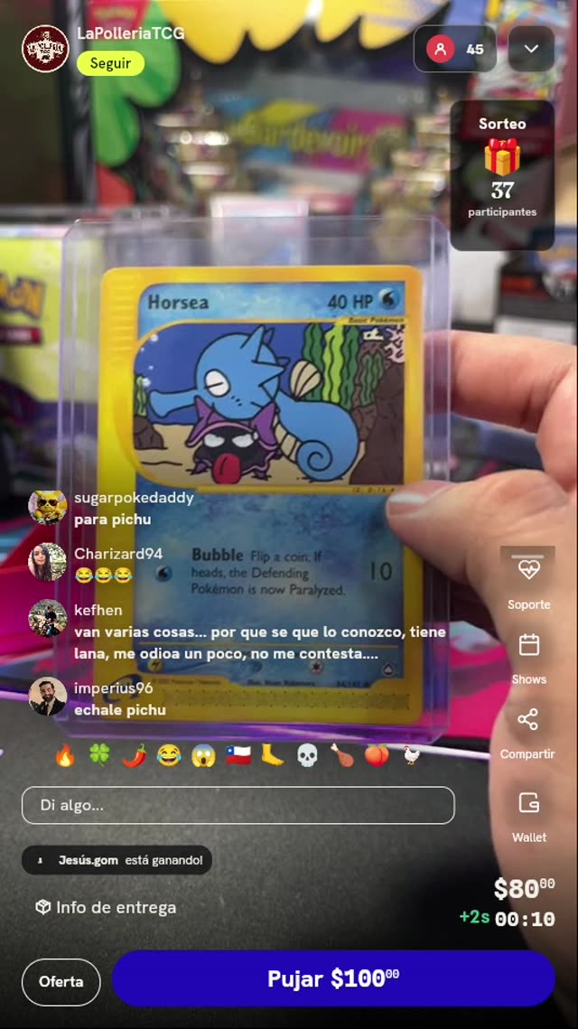 Carta Pokémon Horsea 84/147 Aquapolis