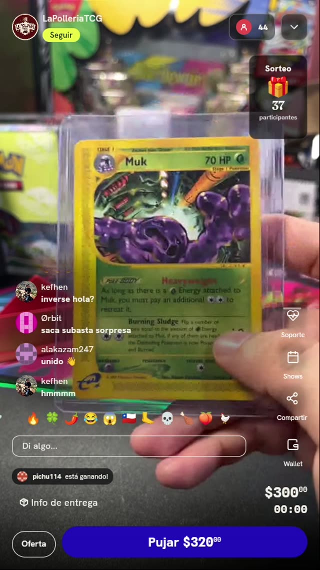 Carta Pokémon Muk Aquapolis