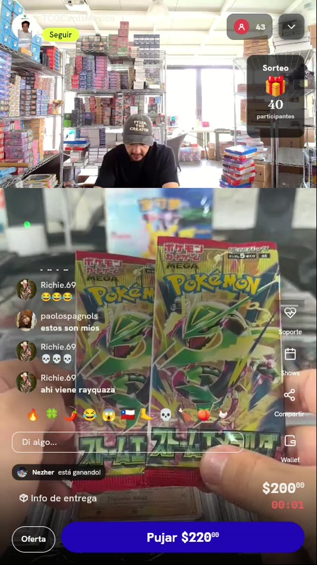 Sobres Pokémon TCG Japoneses Rayquaza