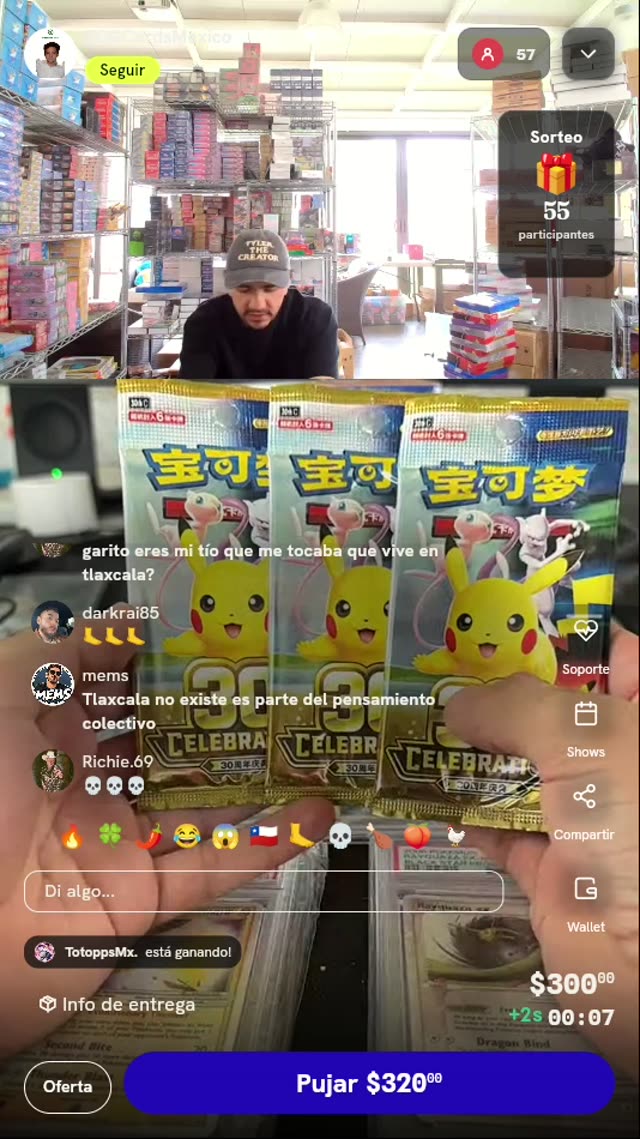 3 Sobres Pokémon 30th Anniversary Chino