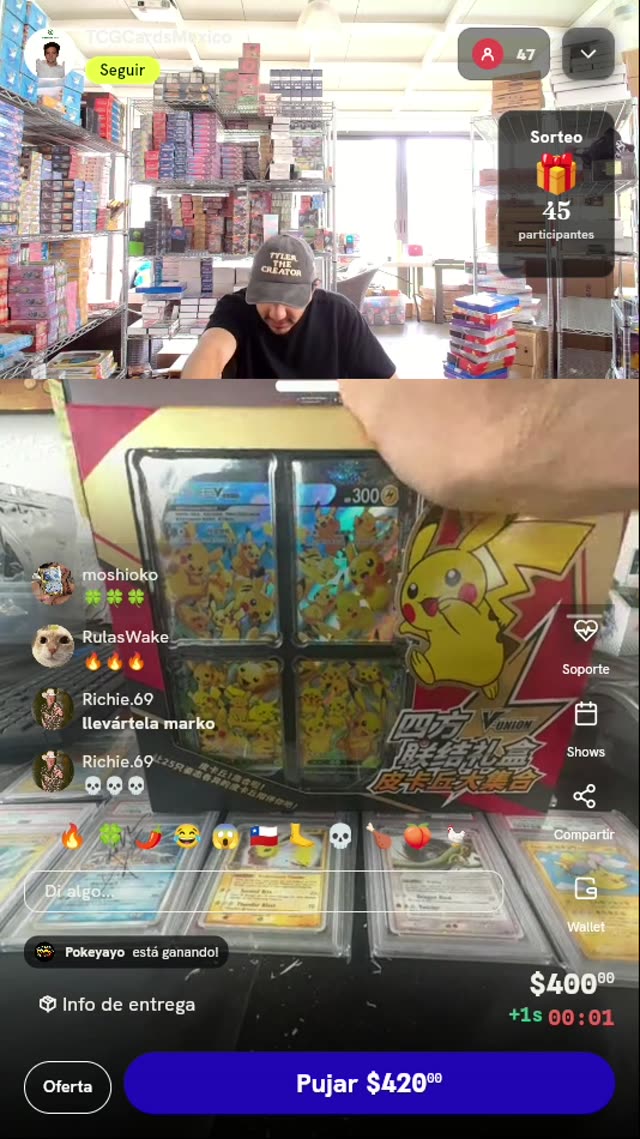 Caja Pikachu V-UNION Chino Simplificado