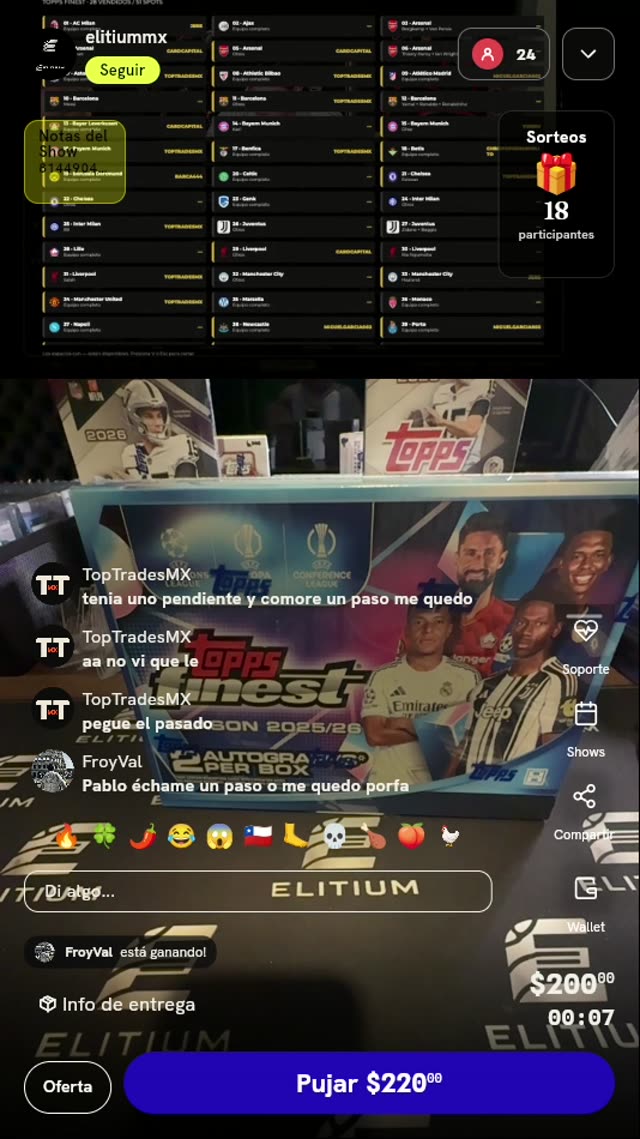 Spot para Break Topps Finest UEFA