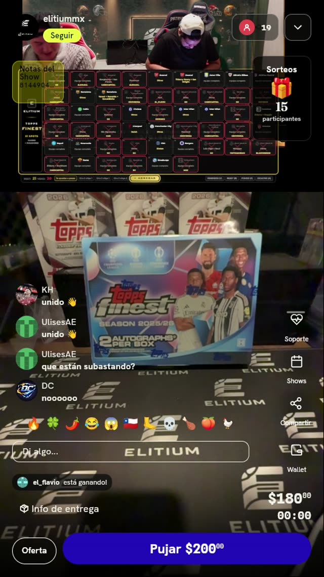 Lugar en Break Topps Finest UEFA