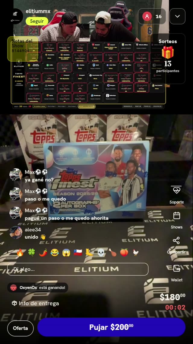 Lugar en Break Topps Finest UEFA