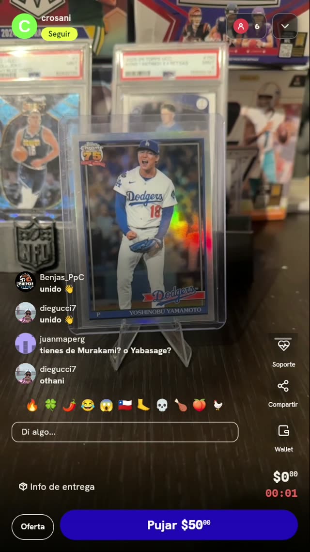 Carta Yoshinobu Yamamoto Topps Chrome 2024