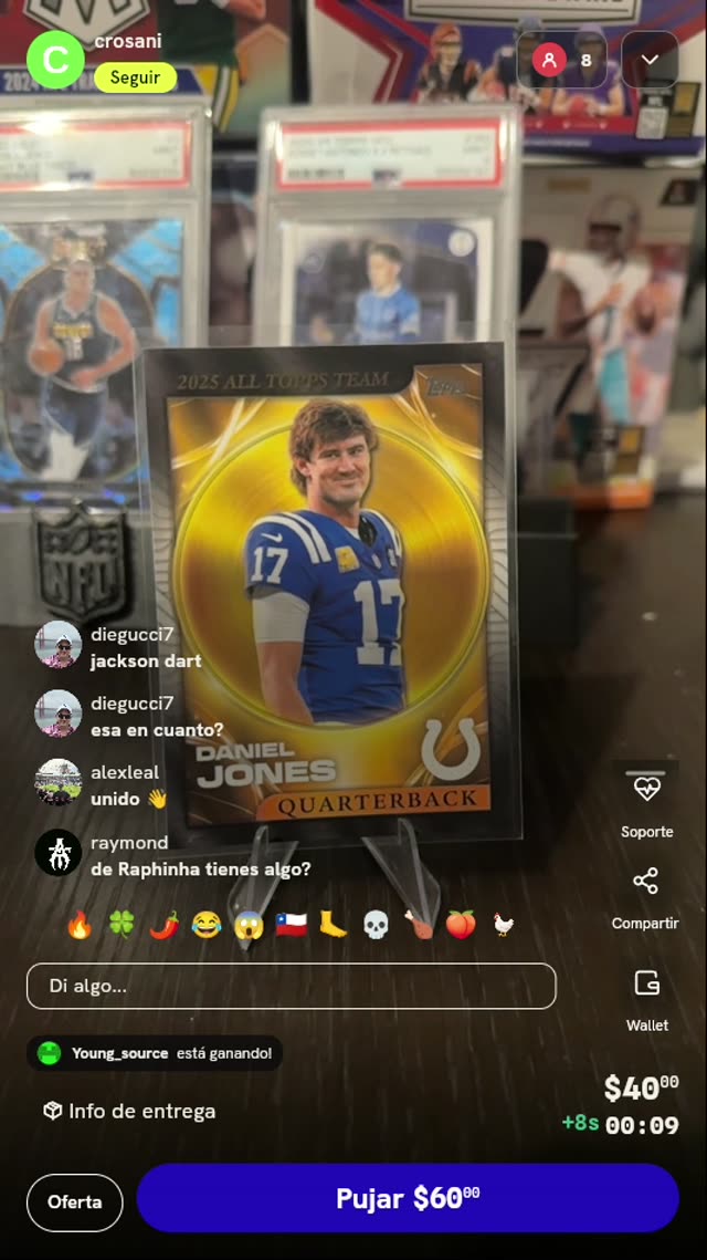 Carta Daniel Jones Topps 2026