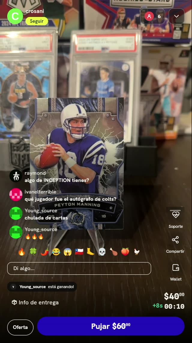 Carta Peyton Manning Panini XR