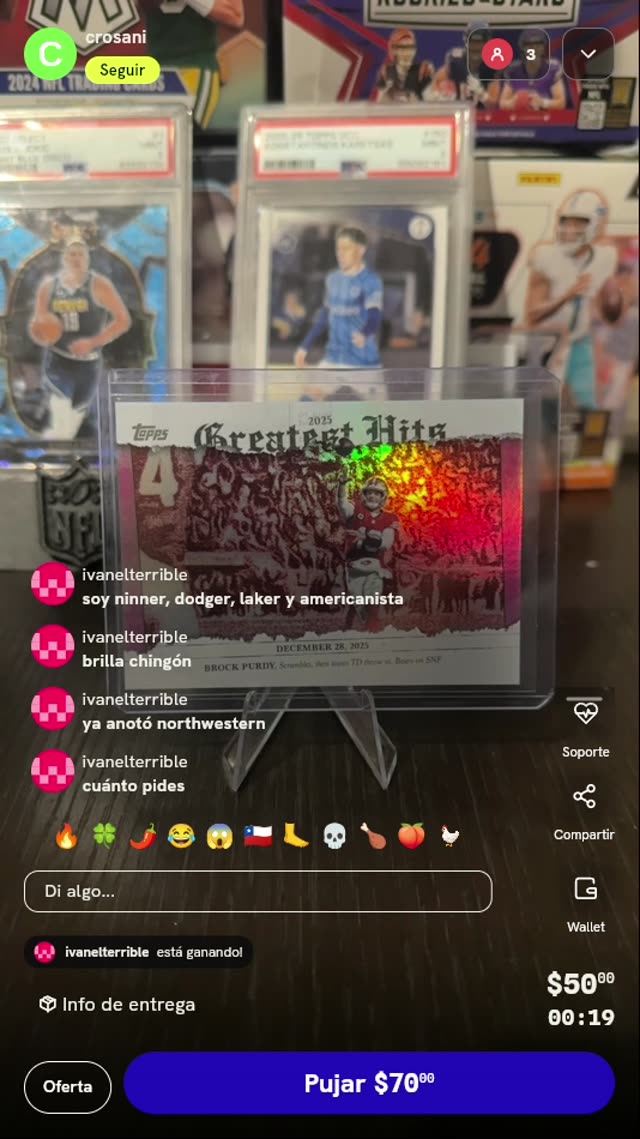 Carta Brock Purdy Topps Greatest Hits