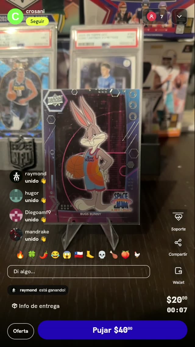 Carta Bugs Bunny Space Jam Upper Deck