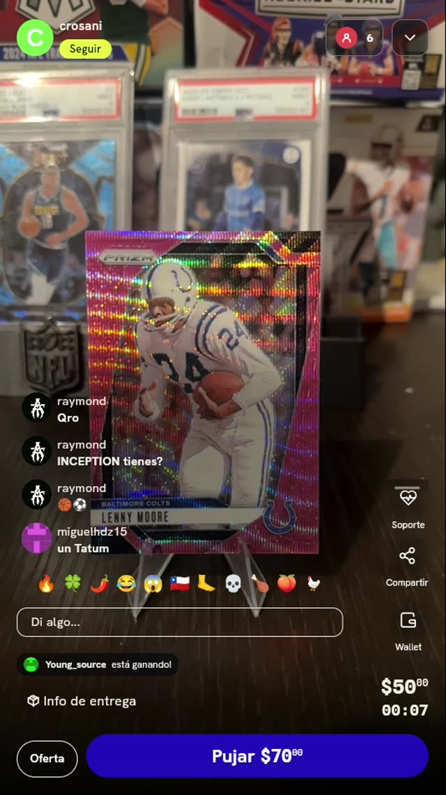 Carta Lenny Moore Panini Prizm