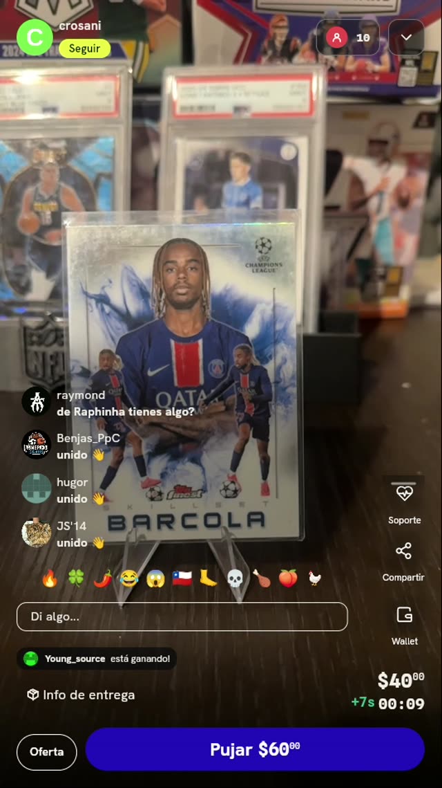 Carta Bradley Barcola Topps Finest