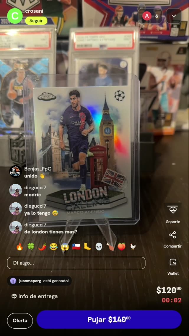 Carta Marco Asensio Topps Chrome