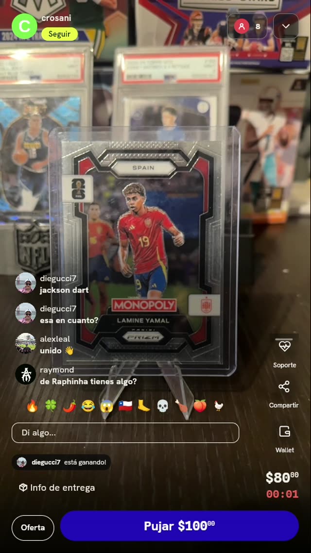 Carta Lamine Yamal Panini Prizm Monopoly
