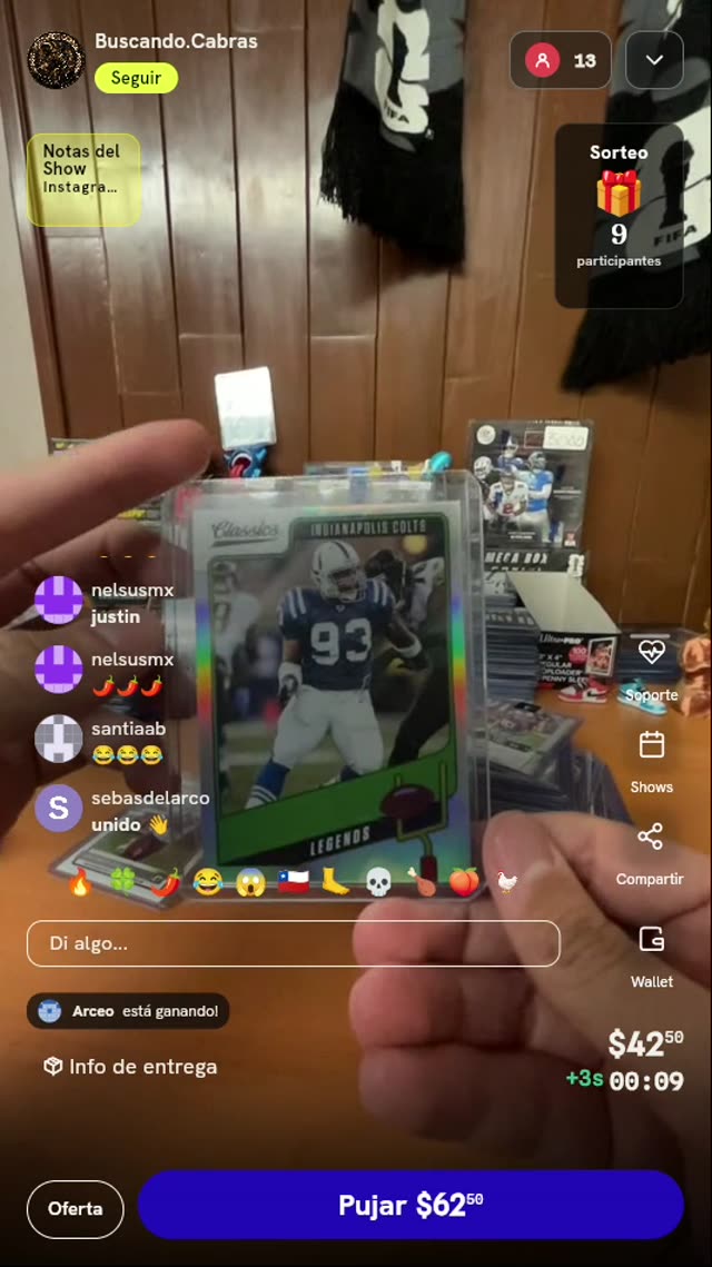 Tarjeta Dwight Freeney Panini Classics