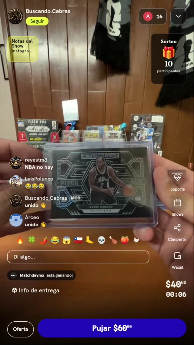 Carta Kawhi Leonard Panini Obsidian /99