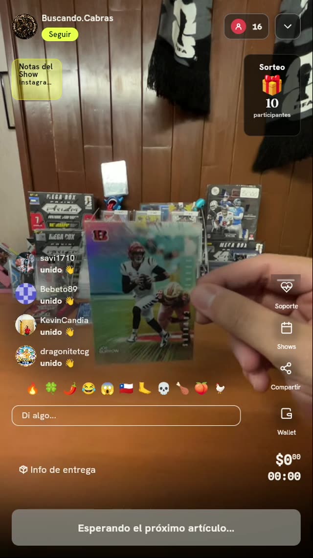 Carta Panini Joe Burrow Bengals