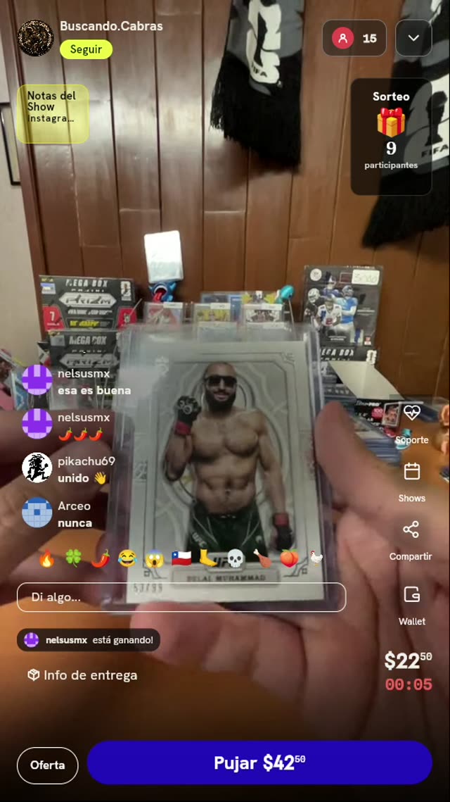 Carta Panini Chronicles UFC Belal Muhammad /99