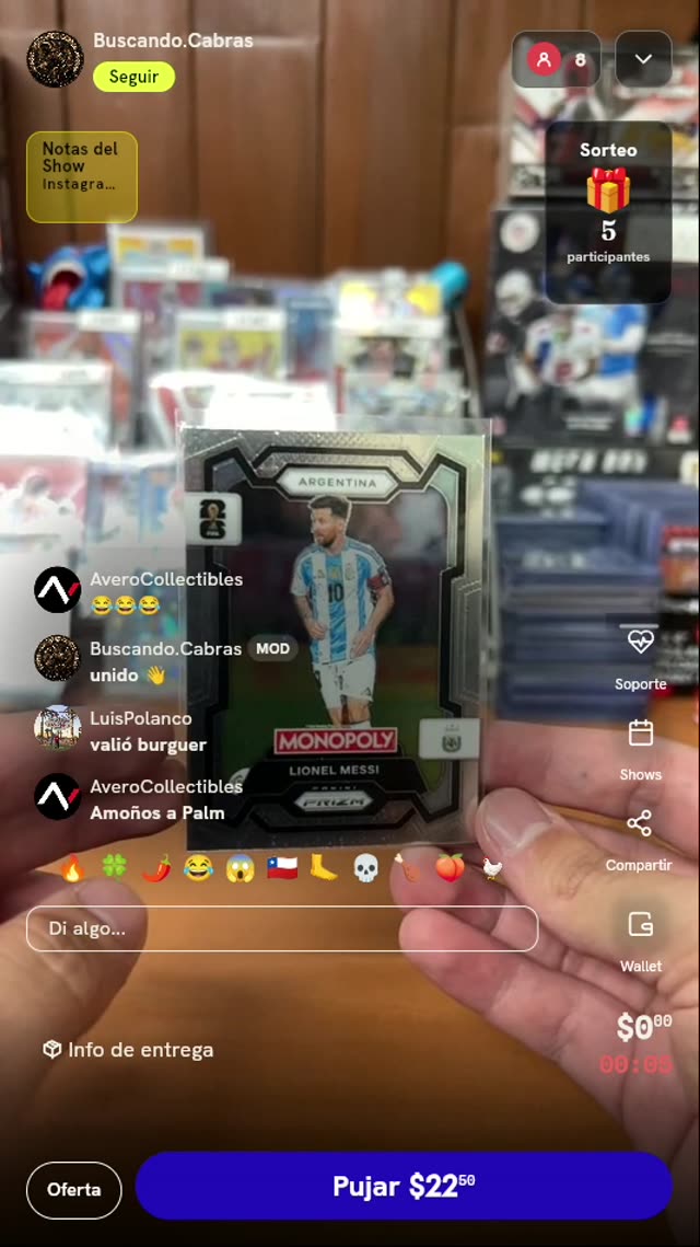 Carta Lionel Messi Panini Prizm Monopoly