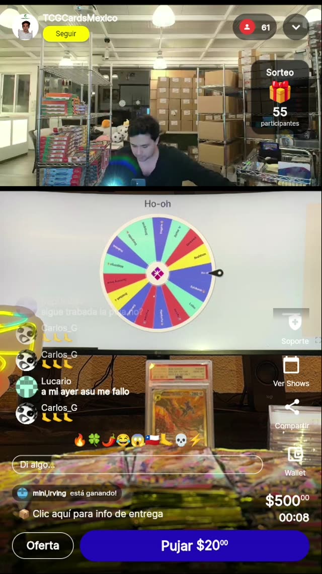 Carta Pokémon Ho-Oh rara