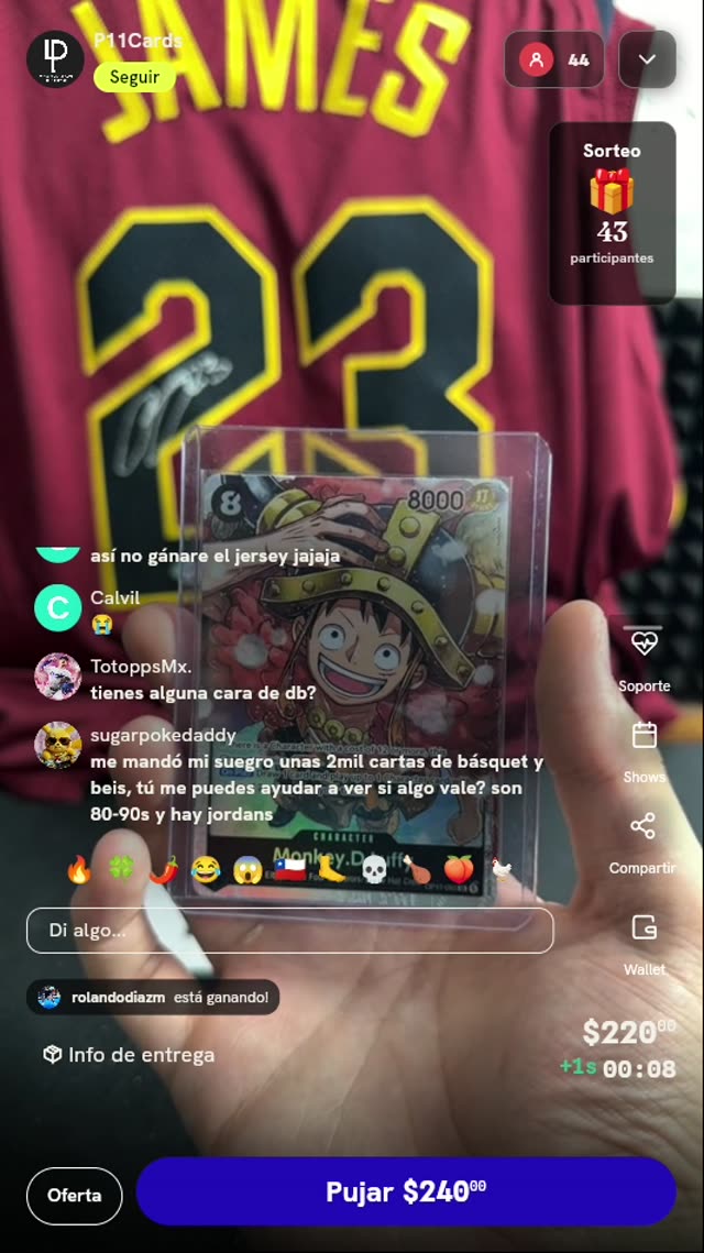 Carta Monkey D. Luffy OP11-118 SEC