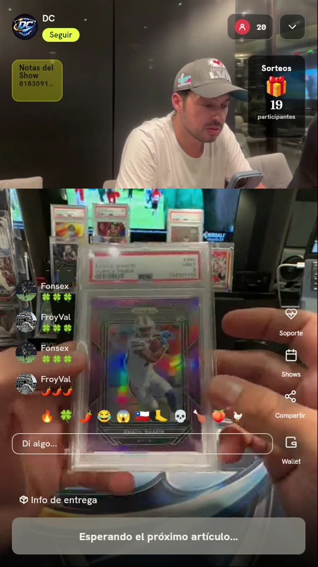 Tarjeta Khalil Shakir Panini Prizm PSA 9
