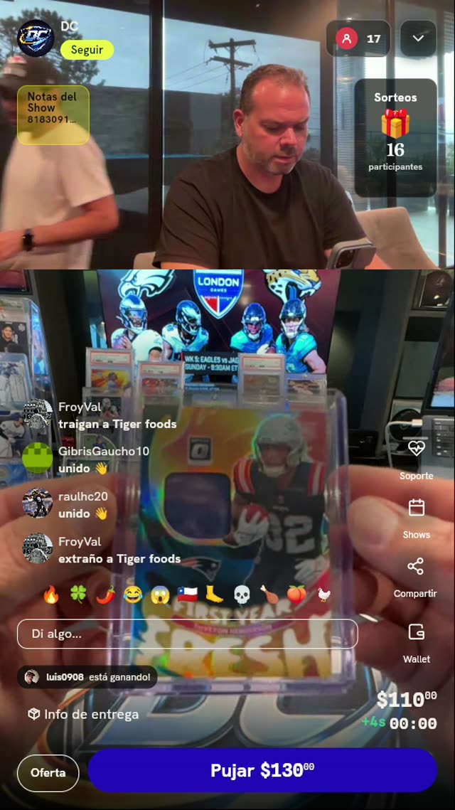 Tarjeta Novato Tre'Veyon Henderson Panini Optic
