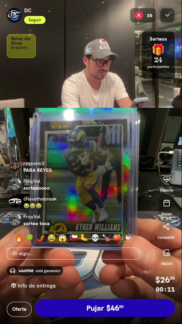 Carta Panini Kyren Williams Rams