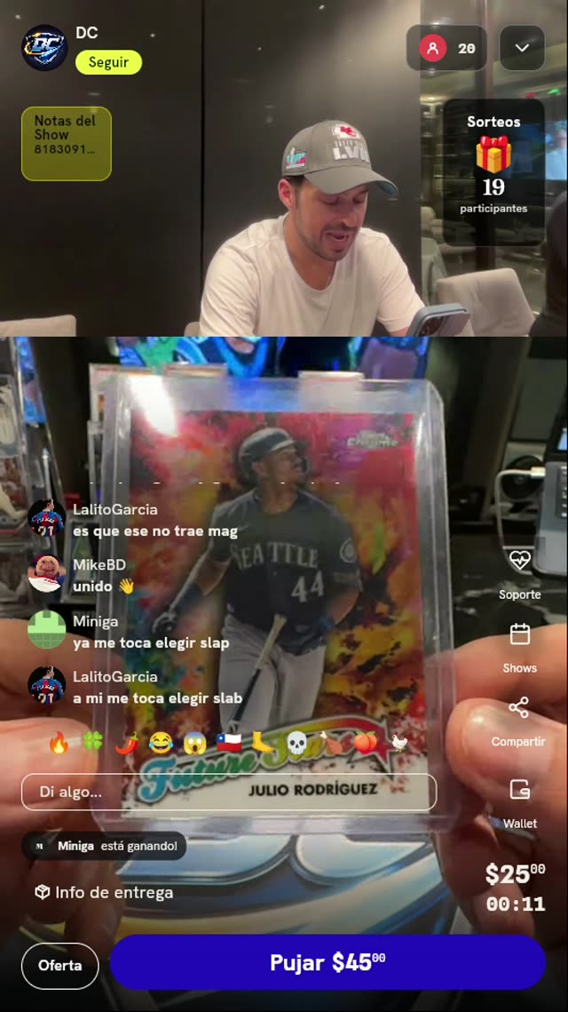 Carta Topps Chrome Julio Rodríguez