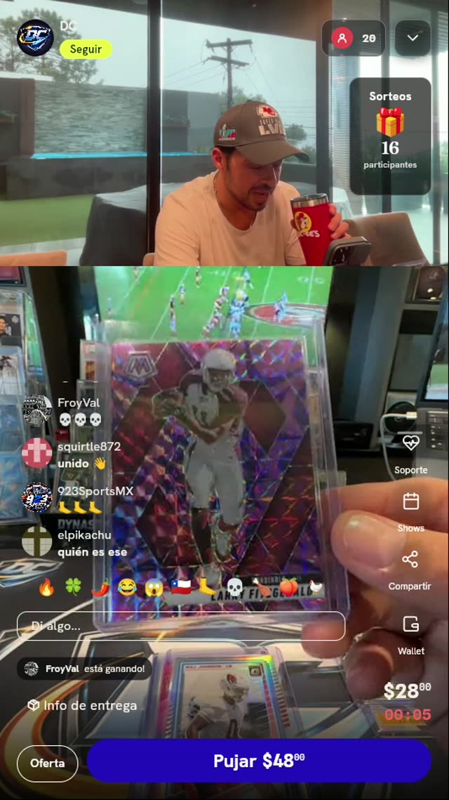 Carta Panini Mosaic Larry Fitzgerald Pink Camo