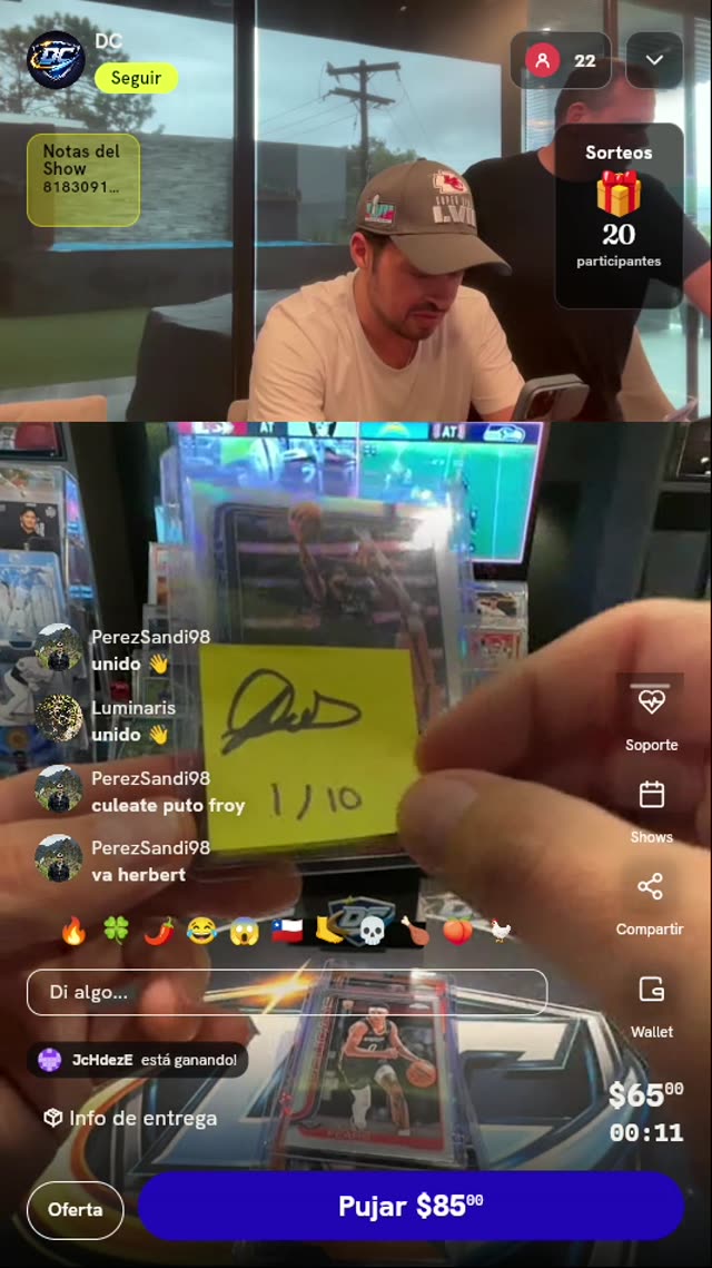 Carta refractor Anthony Davis 1/10