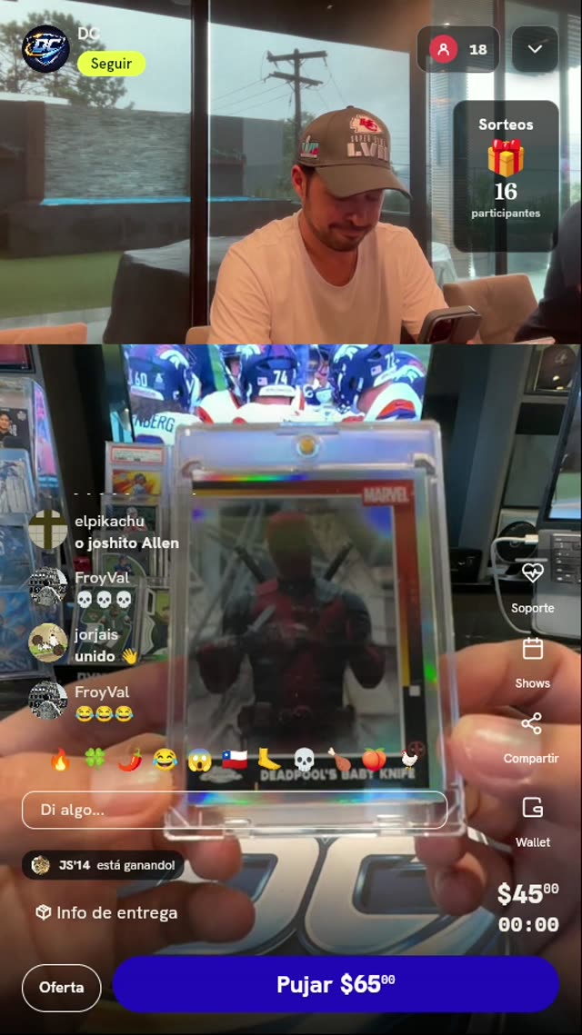 Carta Topps Chrome Deadpool #72