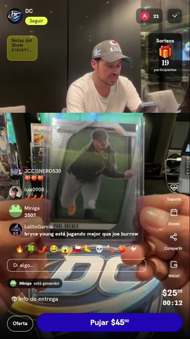 Carta Panini Prizm Paul Skenes