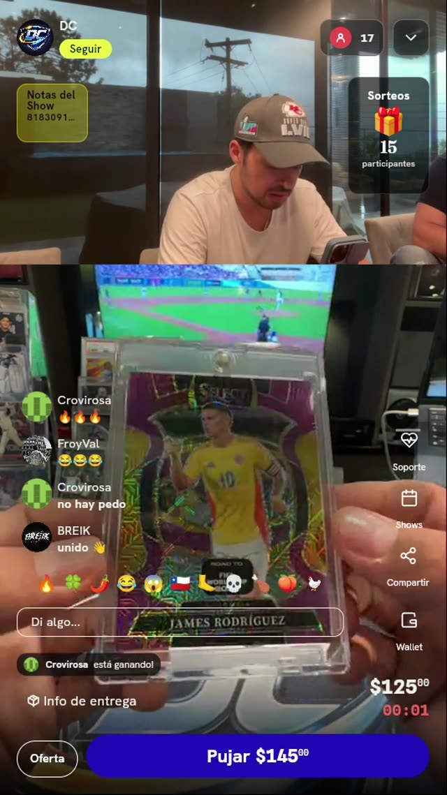 Carta Panini Select James Rodríguez Purple Mojo