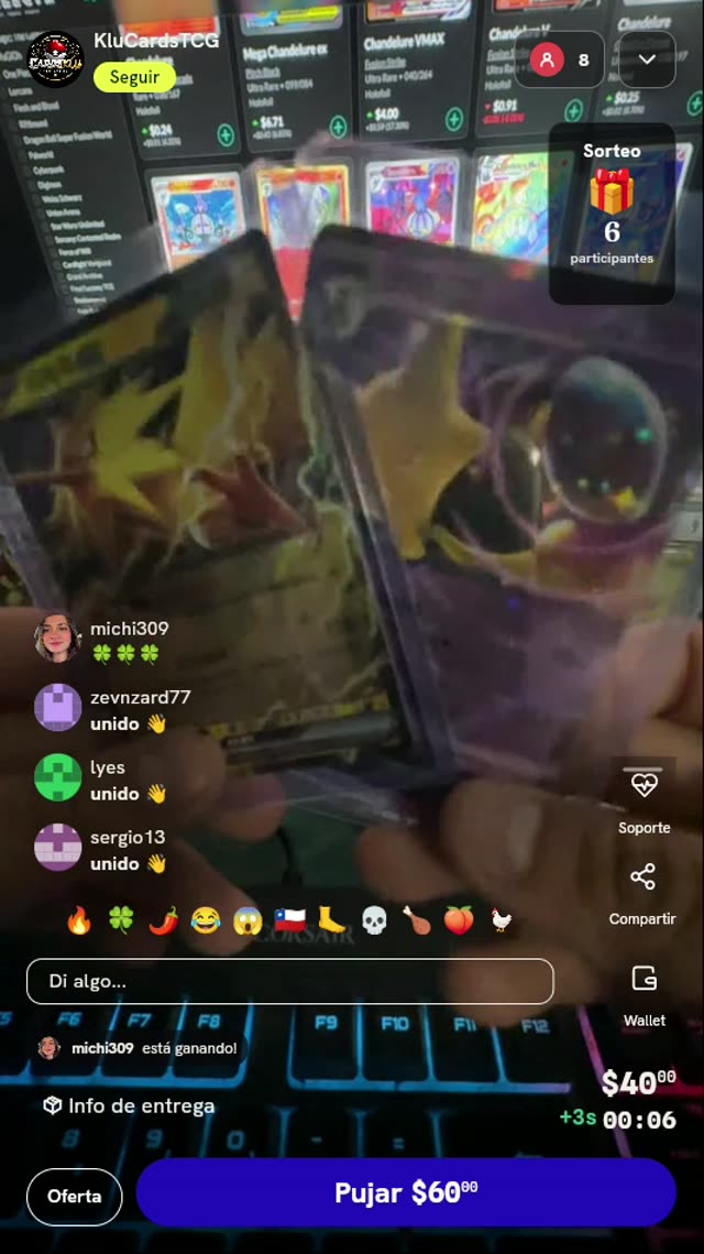 Cartas Pokémon Zapdos V Chino